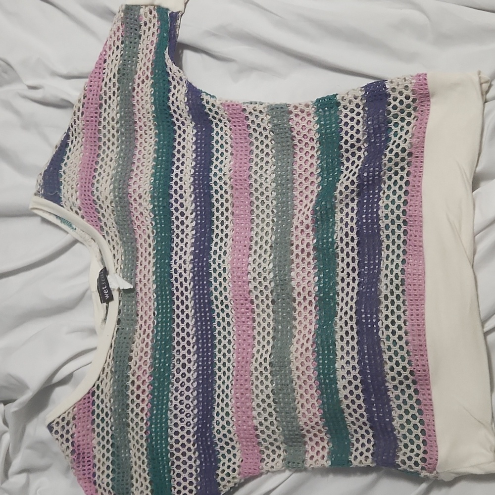 Vintage 90s wet seal fish net Top